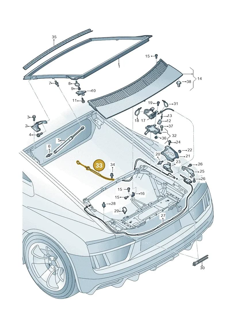 4S8827535A — Audi R8 Spyder (2015-2024) diagram 872827000, position 33