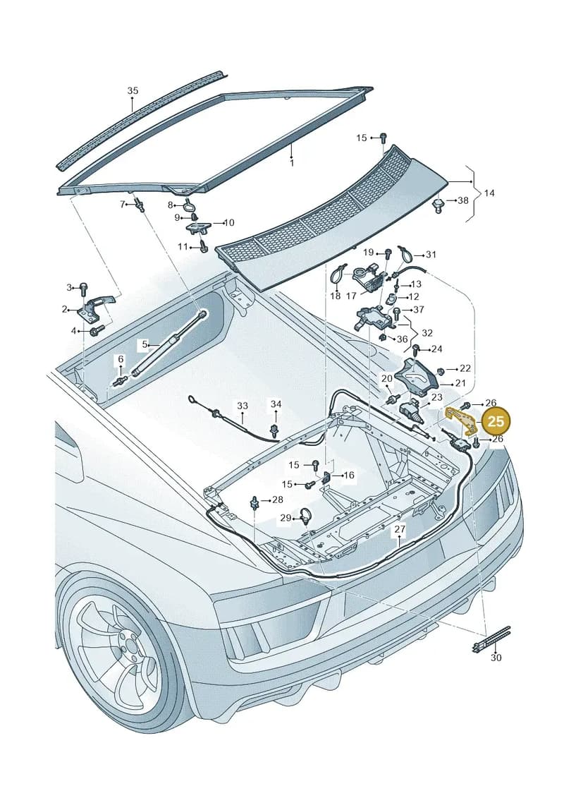 4S8827729 — Audi R8 Spyder (2015-2024) diagram 872827000, position 25