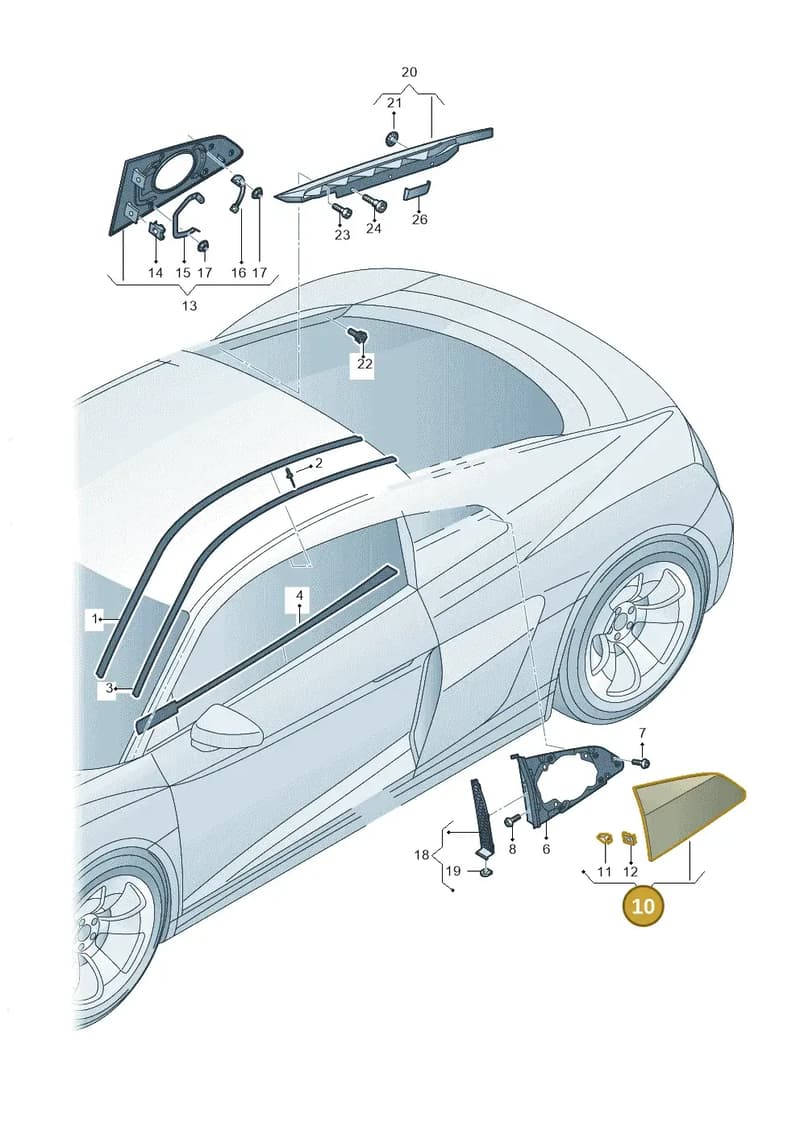 4S8853059G — Audi R8 Spyder (2015-2024) diagram 872853000, position 10