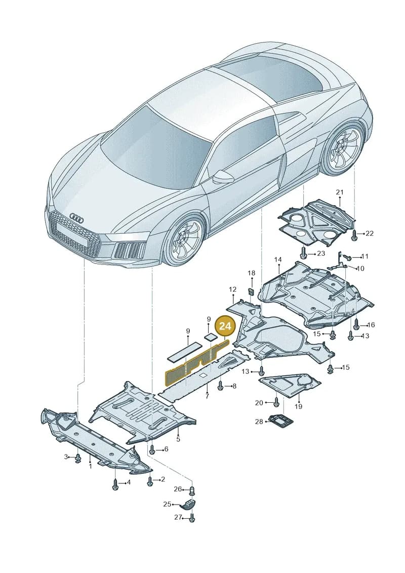 4T8863852 — Audi R8 Spyder (2015-2024) diagram 872825000, position 24