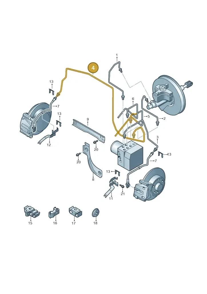 5N1614724D — Audi Q3 1.4 (2016-) diagram 634611200, position 4