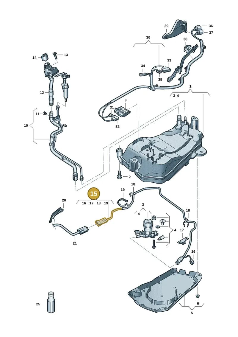 5Q0131983P — Audi A3 Sportback (2016-2020) diagram 890201043, position 15