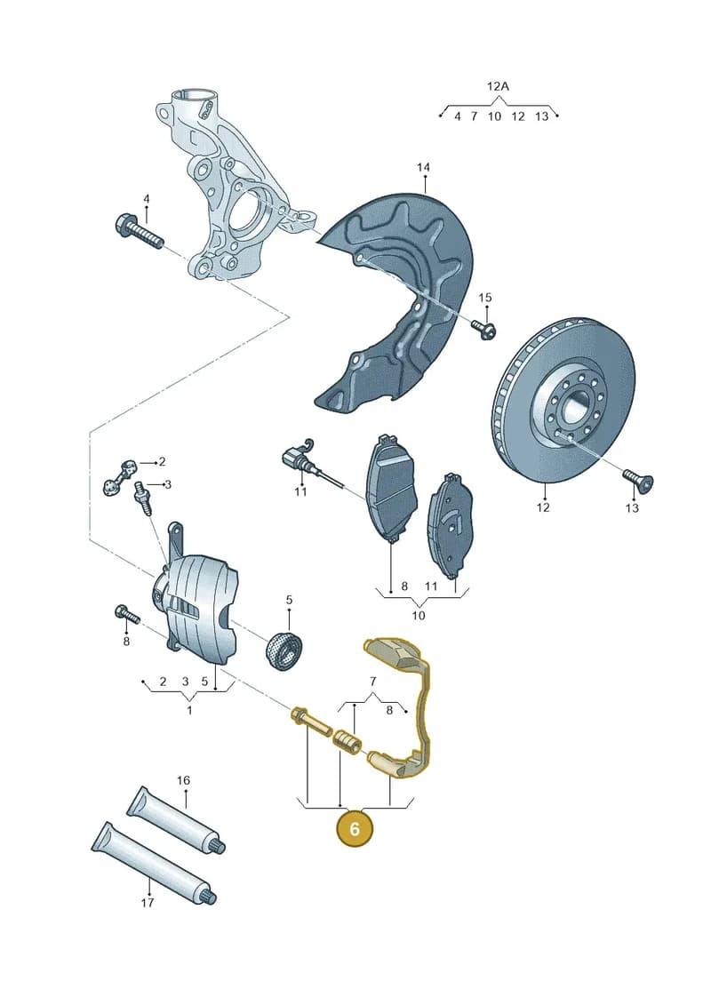 5Q0615126D — Audi Q2 2.0 TDI (2016-2018) diagram 745615260, position 6