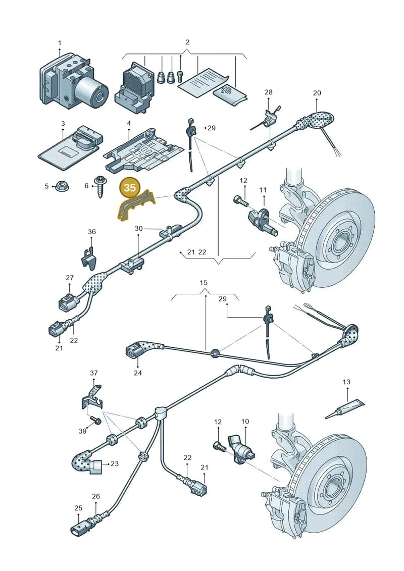 5Q0615131 — Audi A3 Sportback (2012-2016) diagram 745927000, position 35