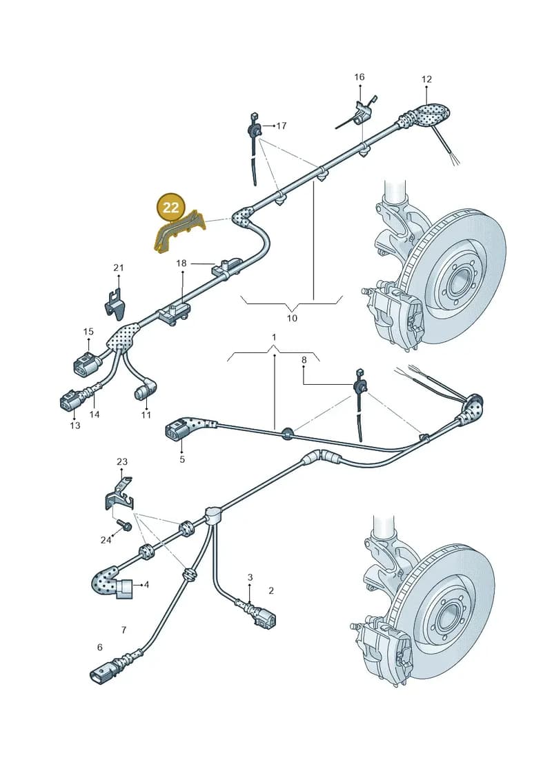 5Q0615131 — Audi Q2 2.0 TDI (2016-2018) diagram 803927100, position 22