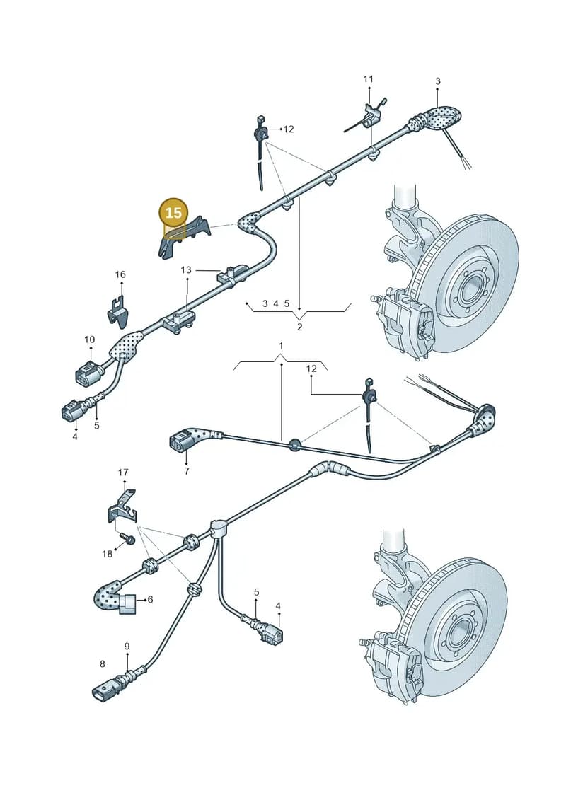 5Q0615131 — Audi A3 Sportback (2016-2020) diagram 890927100, position 15