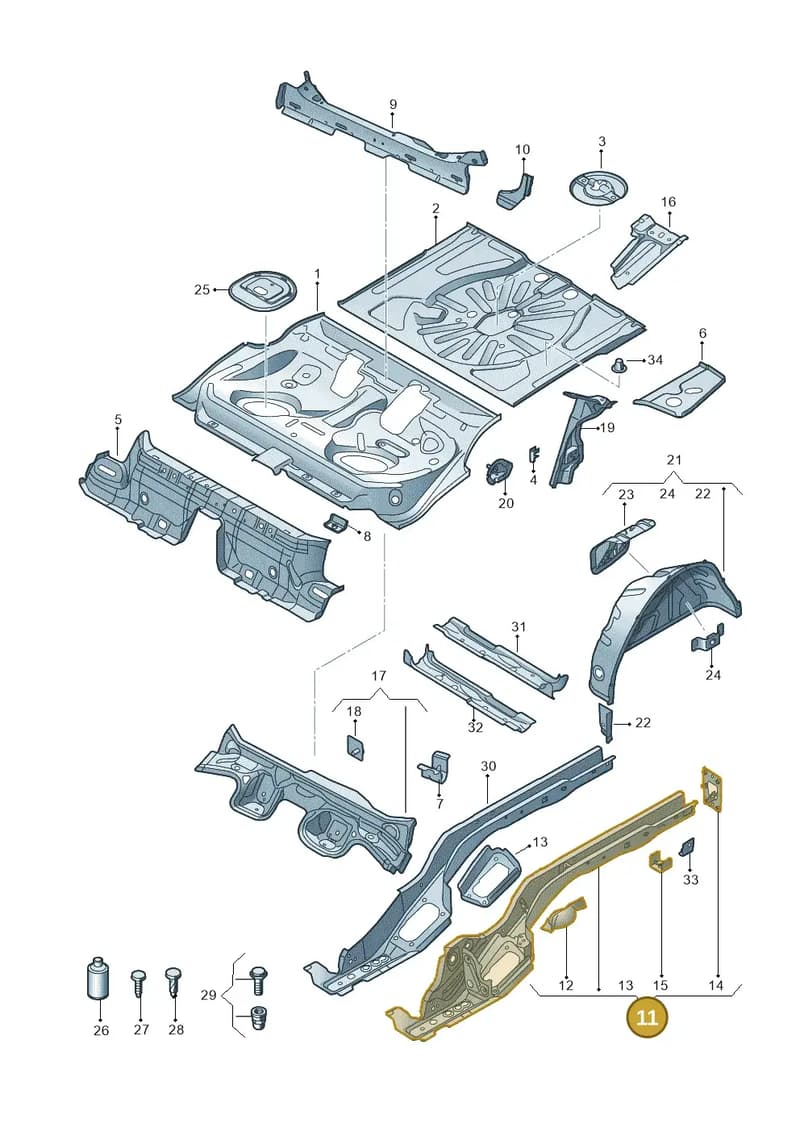 5Q0803501AP — Audi Q2 2.0 TDI (2016-2018) diagram 803803110, position 11