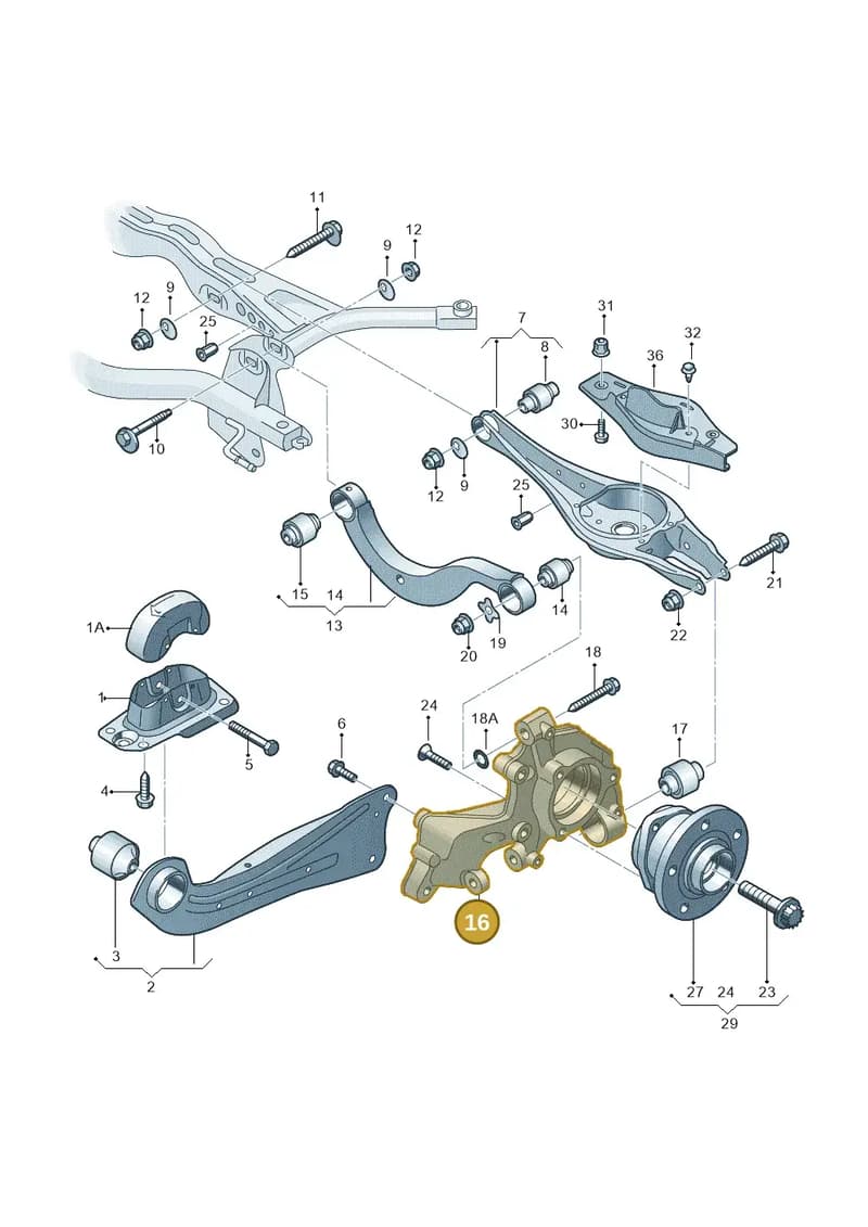 5Q3505436B — Audi TT RS (2016-2023) diagram 745505300, position 16