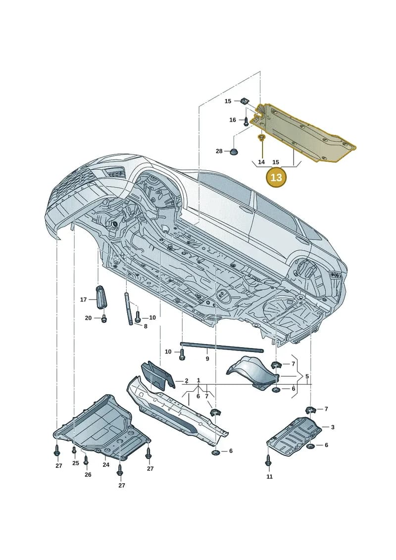 5Q7825201D — Volkswagen T-Roc Cabriolet (2019-2025) diagram 2gk825000, position 13
