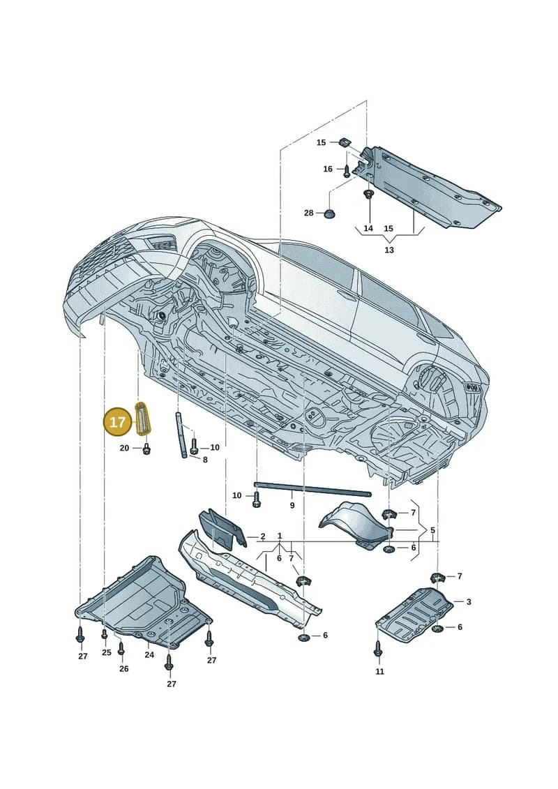 5Q7825921A — Volkswagen T-Roc Cabriolet (2019-2025) diagram 2gk825000, position 17