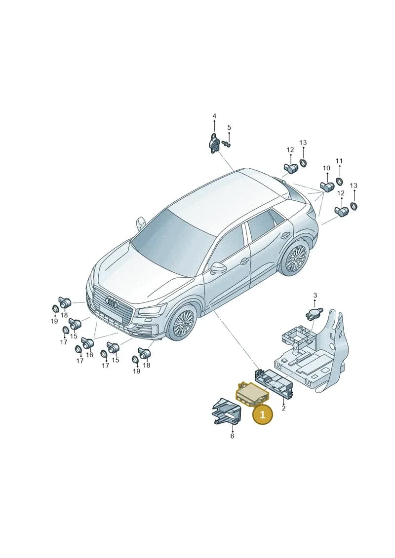 5QA919283D — Audi Q2 2.0 TDI (2016-2018) diagram 803919200, position 1
