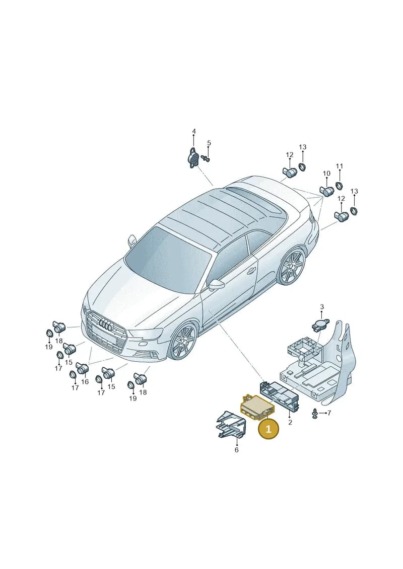 5QA919283D — Audi A3 Cabrio (2016-2020) diagram 891919200, position 1