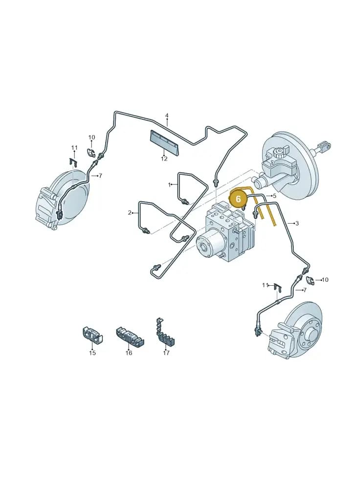 6C0614741H — Audi A1 Sportback (2014-2018) diagram 773611200, position 6