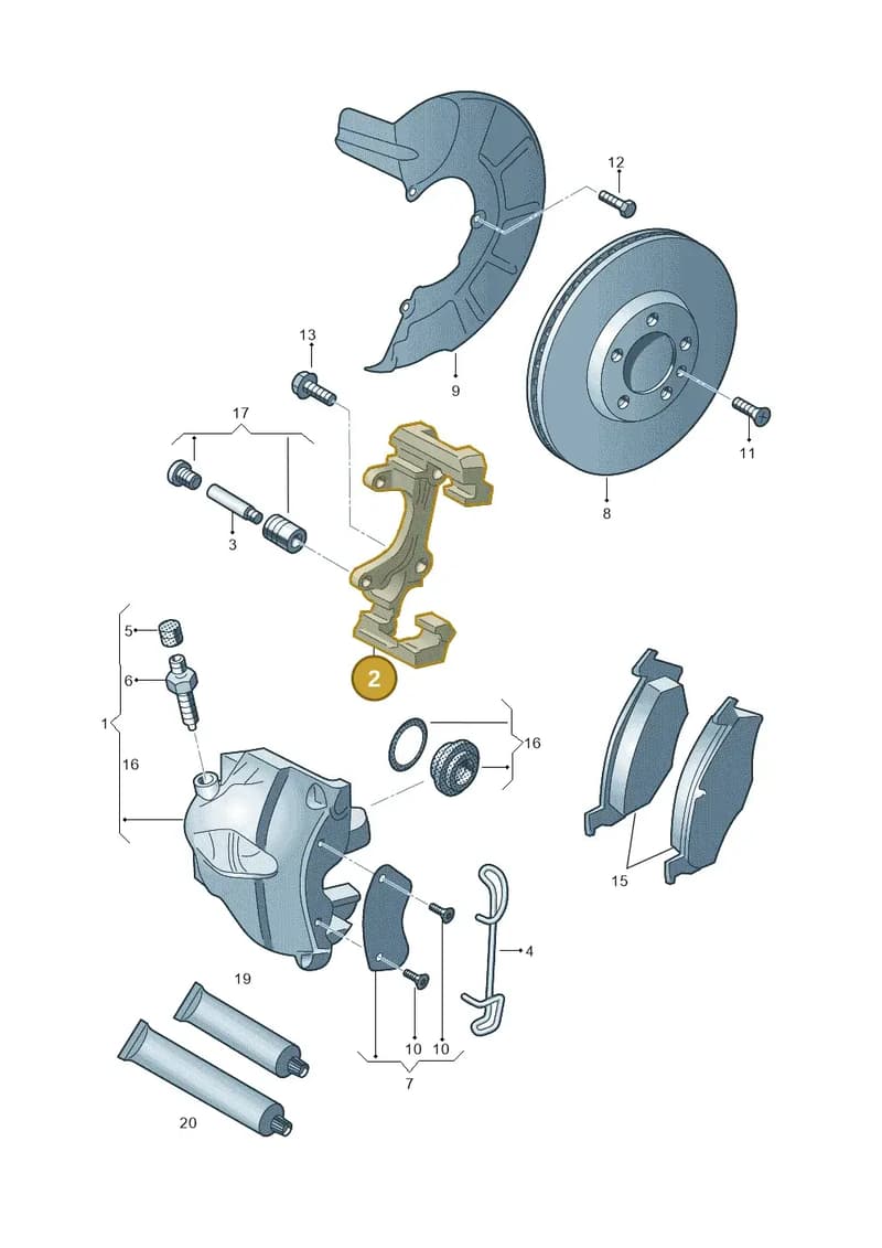 6C0615125 — Audi A1 Sportback (2014-2018) diagram 792615500, position 2