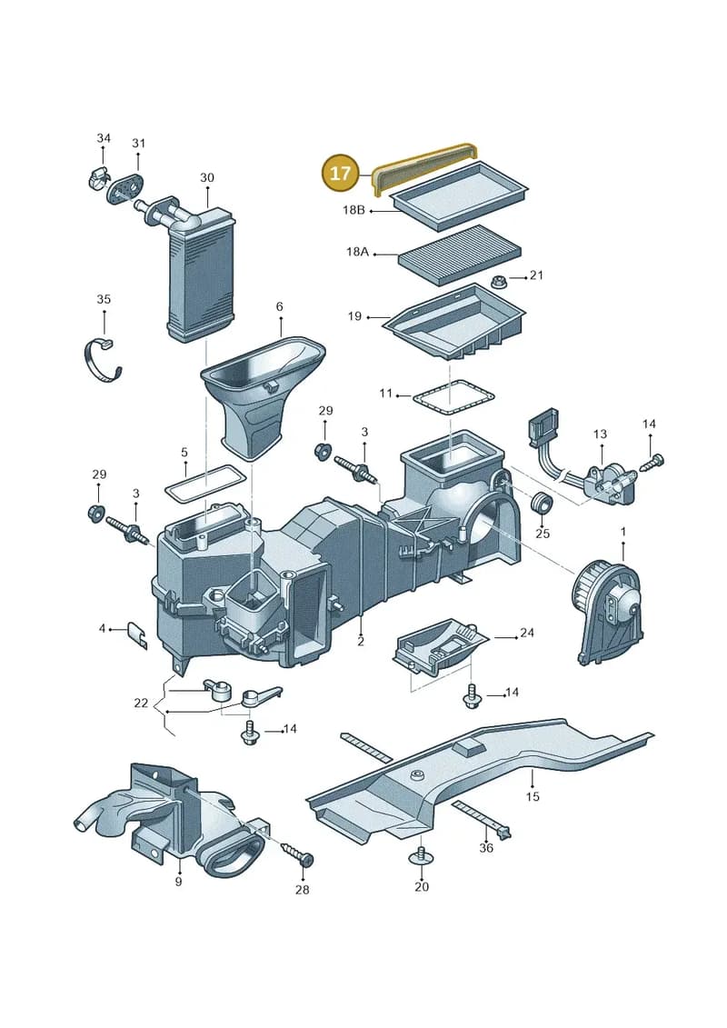 6N1815645A — Audi TT Coupe/Roadster (2002-2006) diagram 194819200, position 17