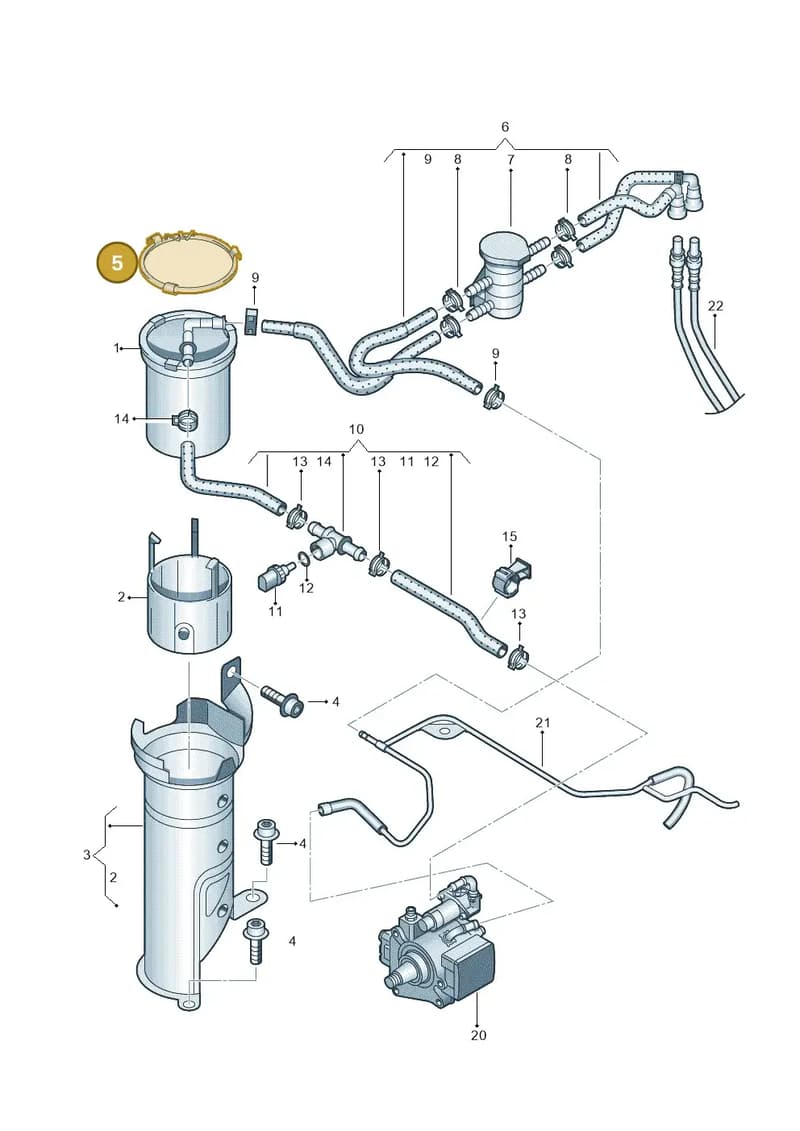 6Q0127217A — Audi A1 Sportback (2010-2015) diagram 708127200, position 5
