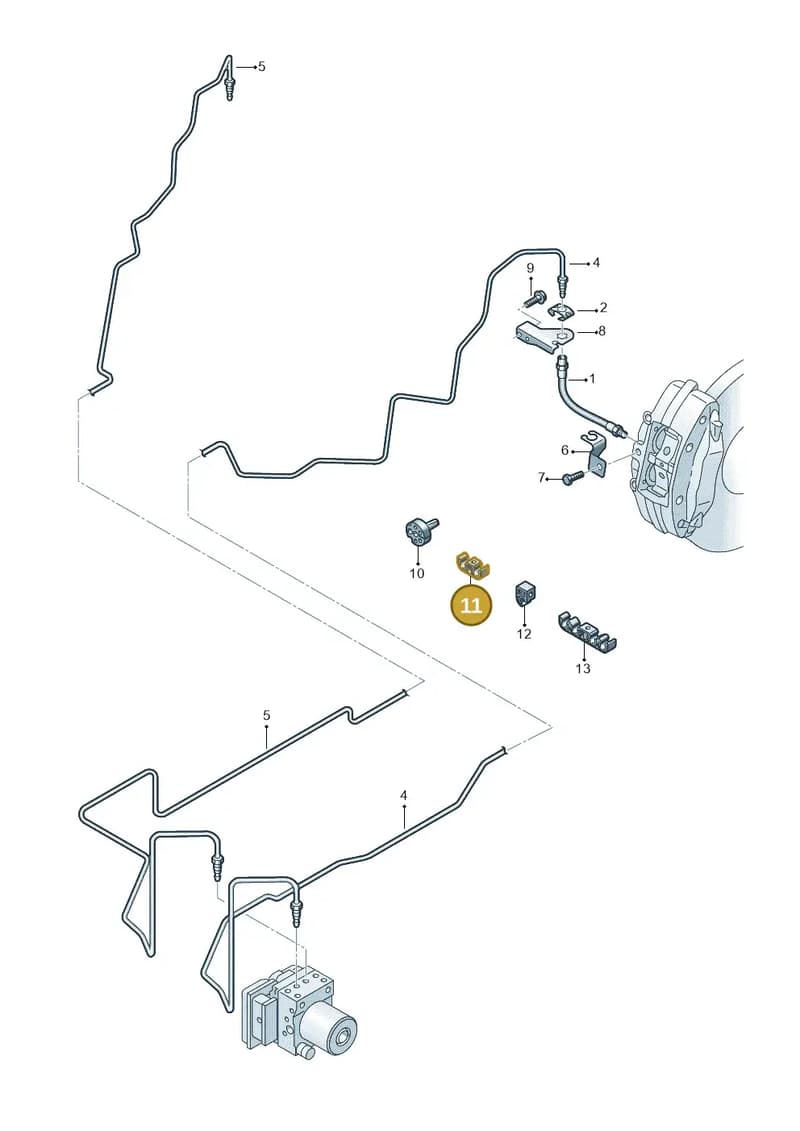 6Q0611797E — Audi R8 qu. 5.2 (2012-2015) diagram 618611300, position 11