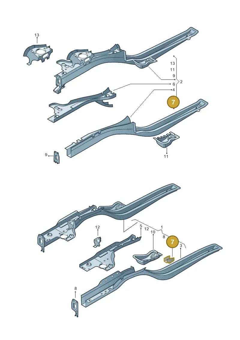 6Q0803128CGRU — Audi A1 Sportback (2014-2018) diagram 792803000, position 7