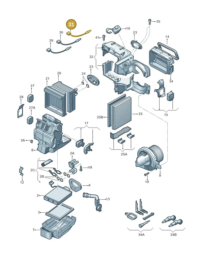 6Q0907543C — Audi A2 (2000-2005) diagram 248820100, position 31