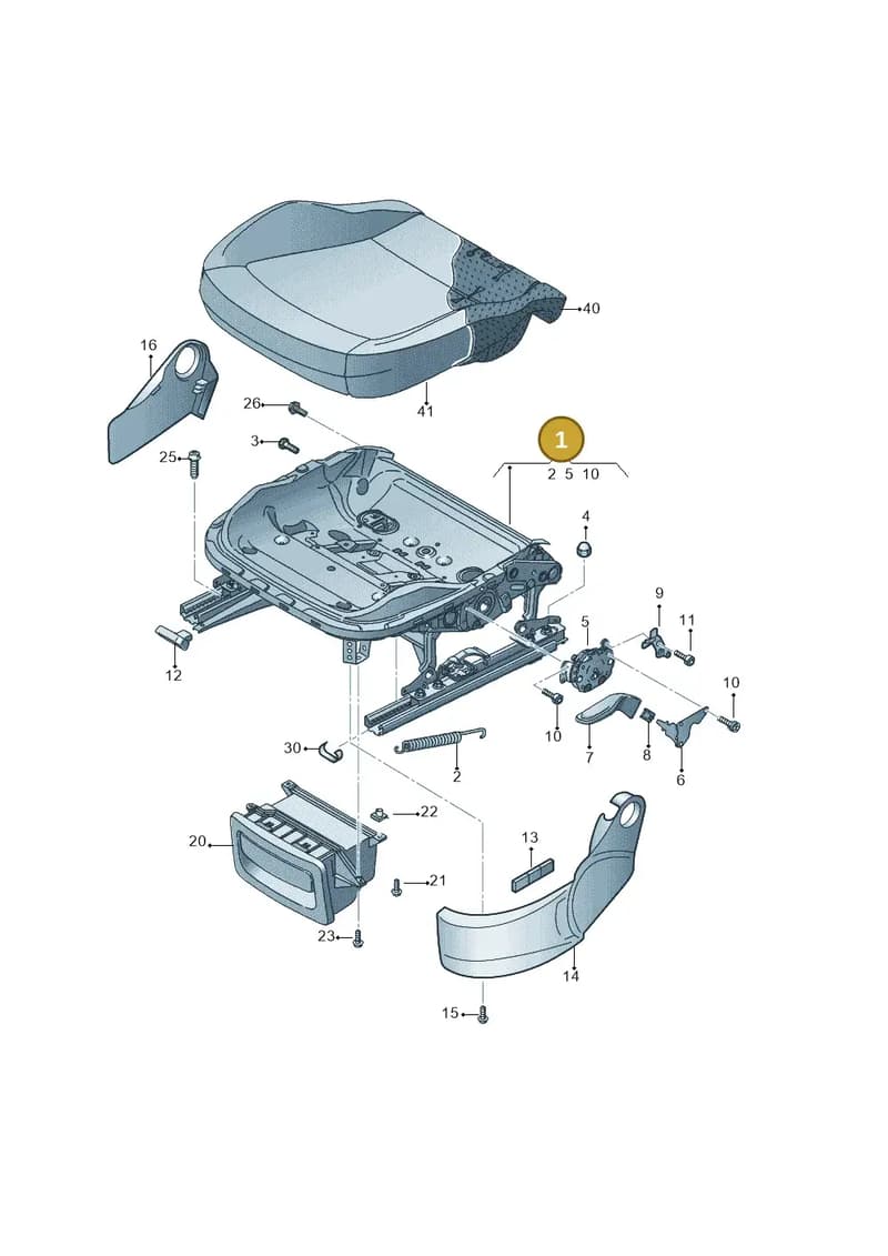 6Q4881106DC — Audi A1 Sportback (2014-2018) diagram 792881050, position 1