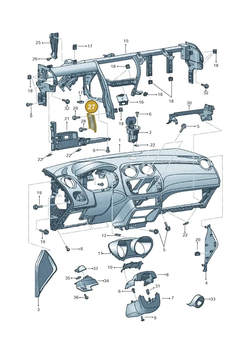 6R1857193 — SEAT Ibiza (2012-) diagram 639857000, position 27
