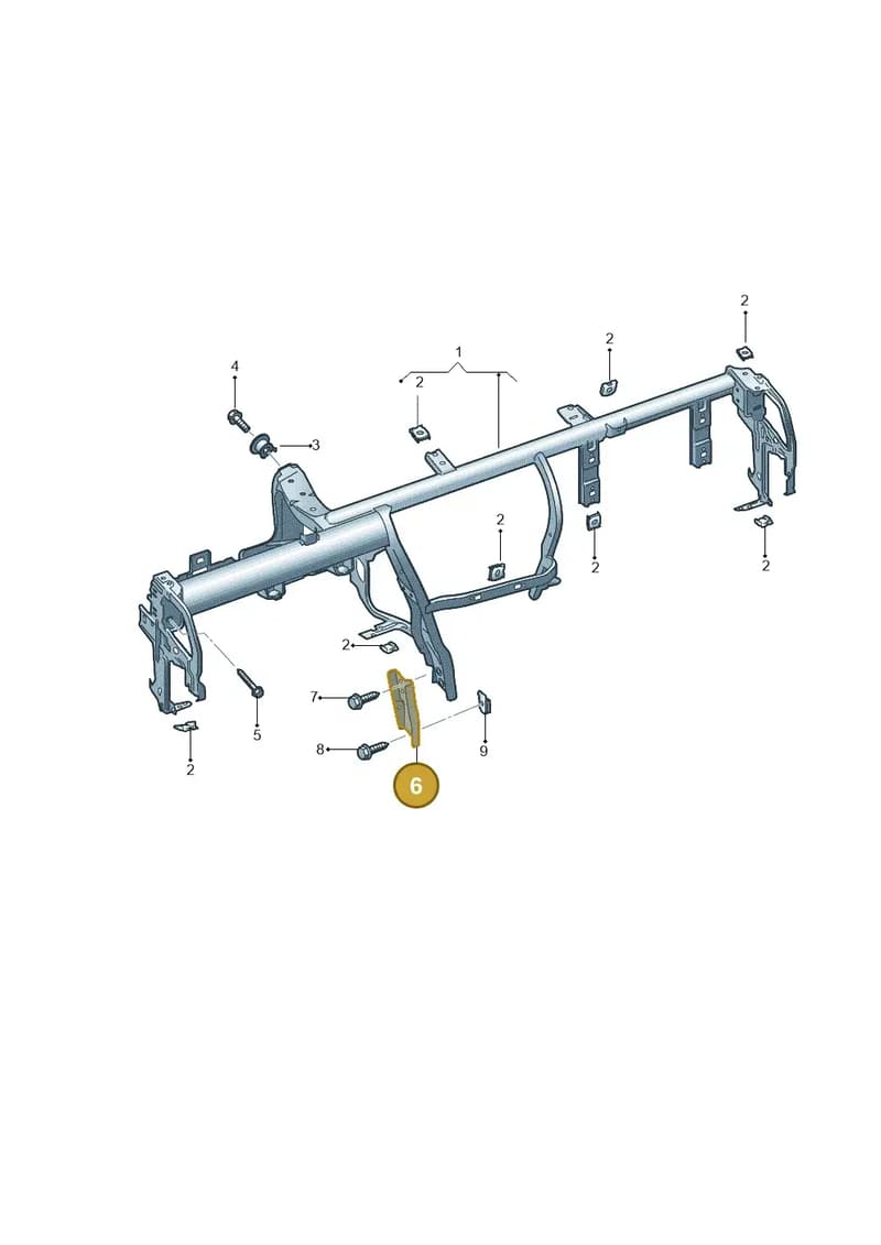 6R1857193 — Audi A1 Sportback (2014-2018) diagram 792857000, position 6