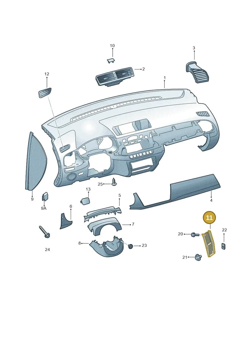6R1857193 — Skoda Fabia (2014-2022) diagram 797857100, position 11