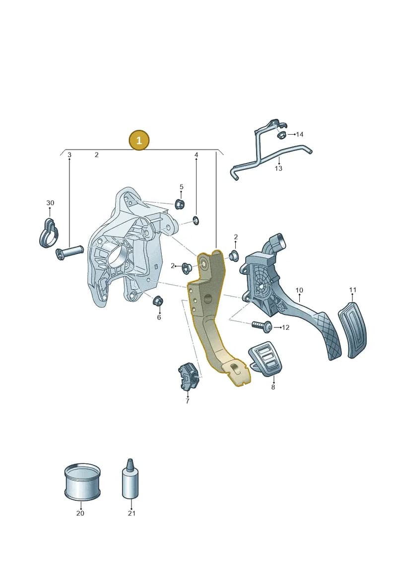 6R2721060A — Audi A1 Sportback (2014-2018) diagram 792721700, position 1