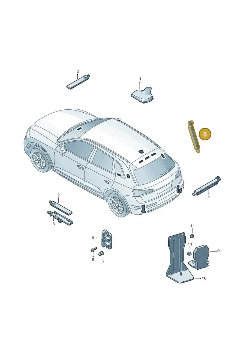 80A035225D — Audi Q5 (2016-2025) diagram 896035100, position 5