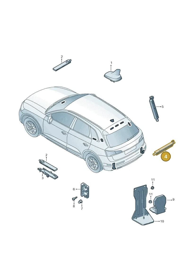 80A035225 — Audi Q5 (2016-2025) diagram 896035100, position 4
