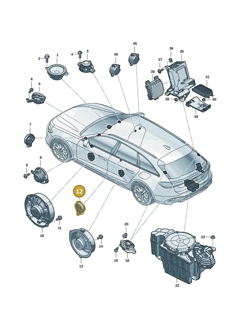 80A035399A — Audi A5 Avant (2024-2025) diagram 4pa035350, position 12