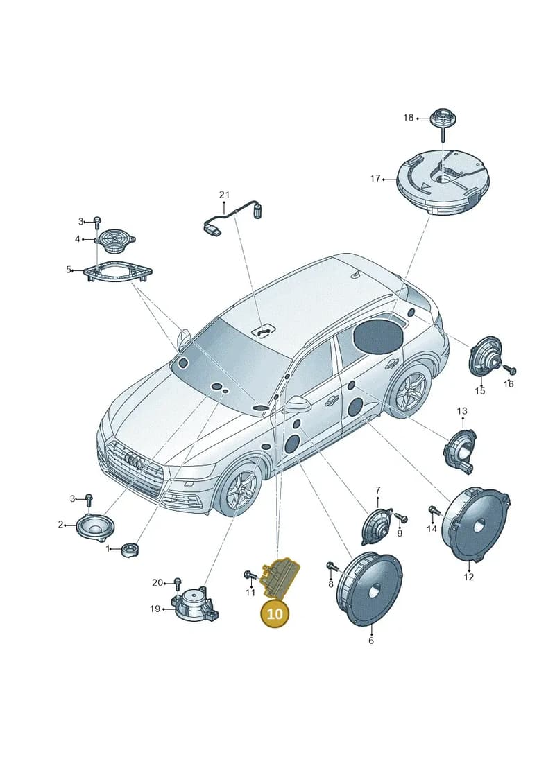 80A035399B — Audi Q5 (2016-2025) diagram 896035350, position 10