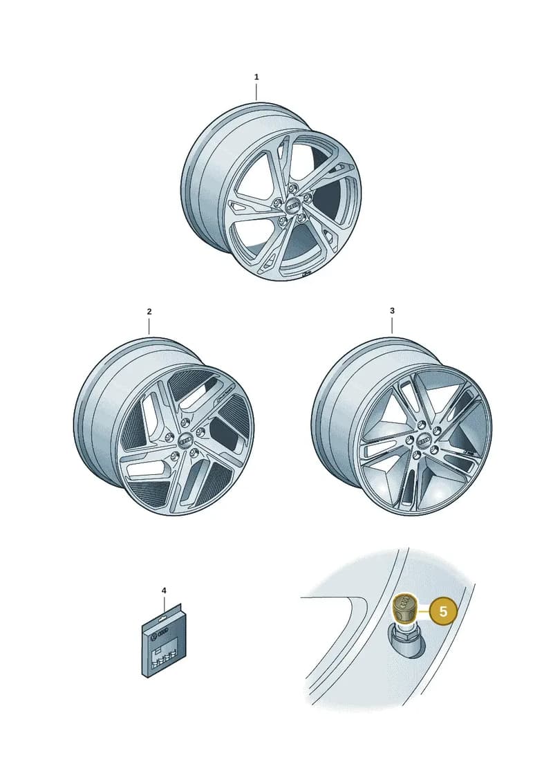 80A071215 — Audi RS e-tron GT (2020-2025) diagram 4j1073100, position 5