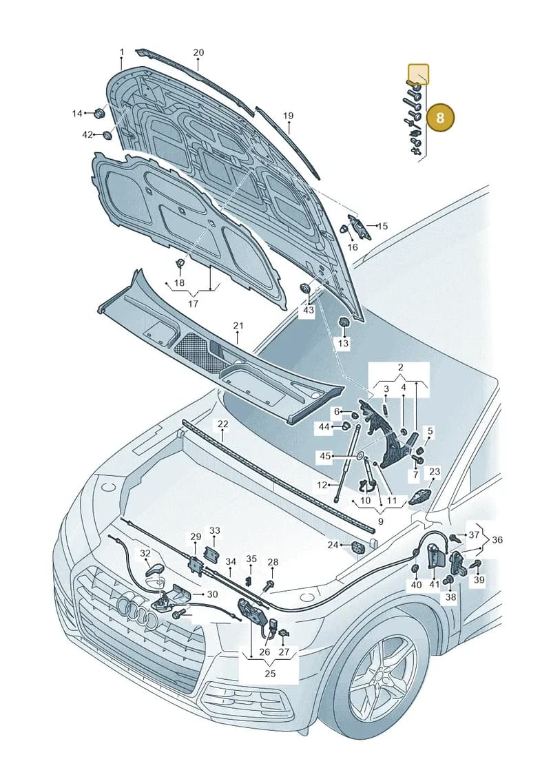 80A098615 — Audi Q5 (2016-2025) diagram 896823000, position 8
