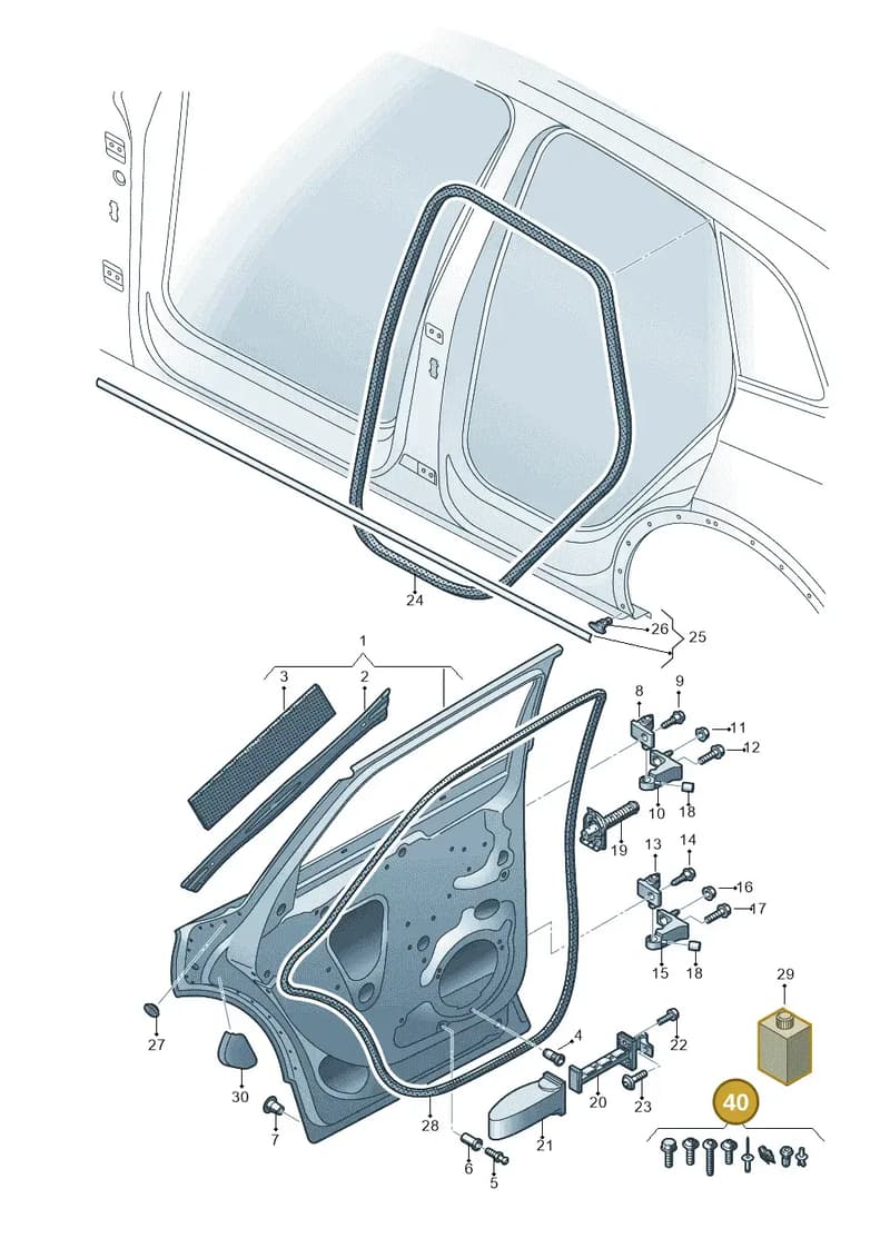 80A098620B — Audi Q5 (2016-2025) diagram 896833011, position 40