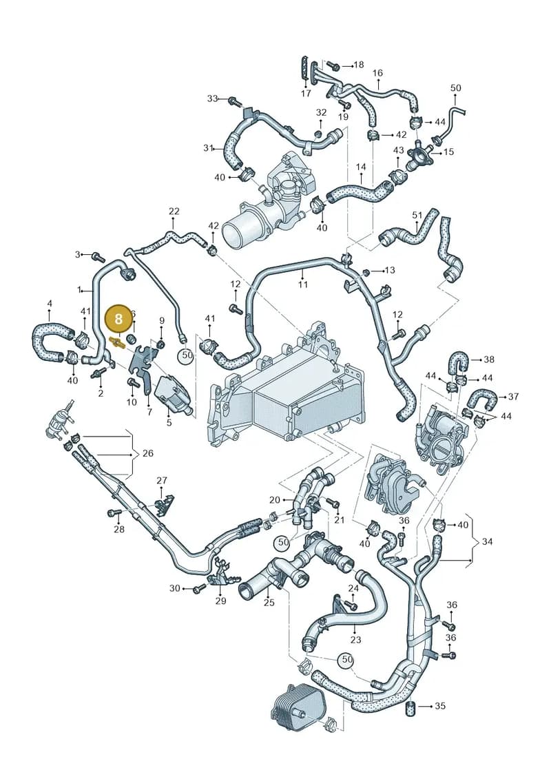 80A121030N — Audi Q5 (2016-2025) diagram 896121100, position 8