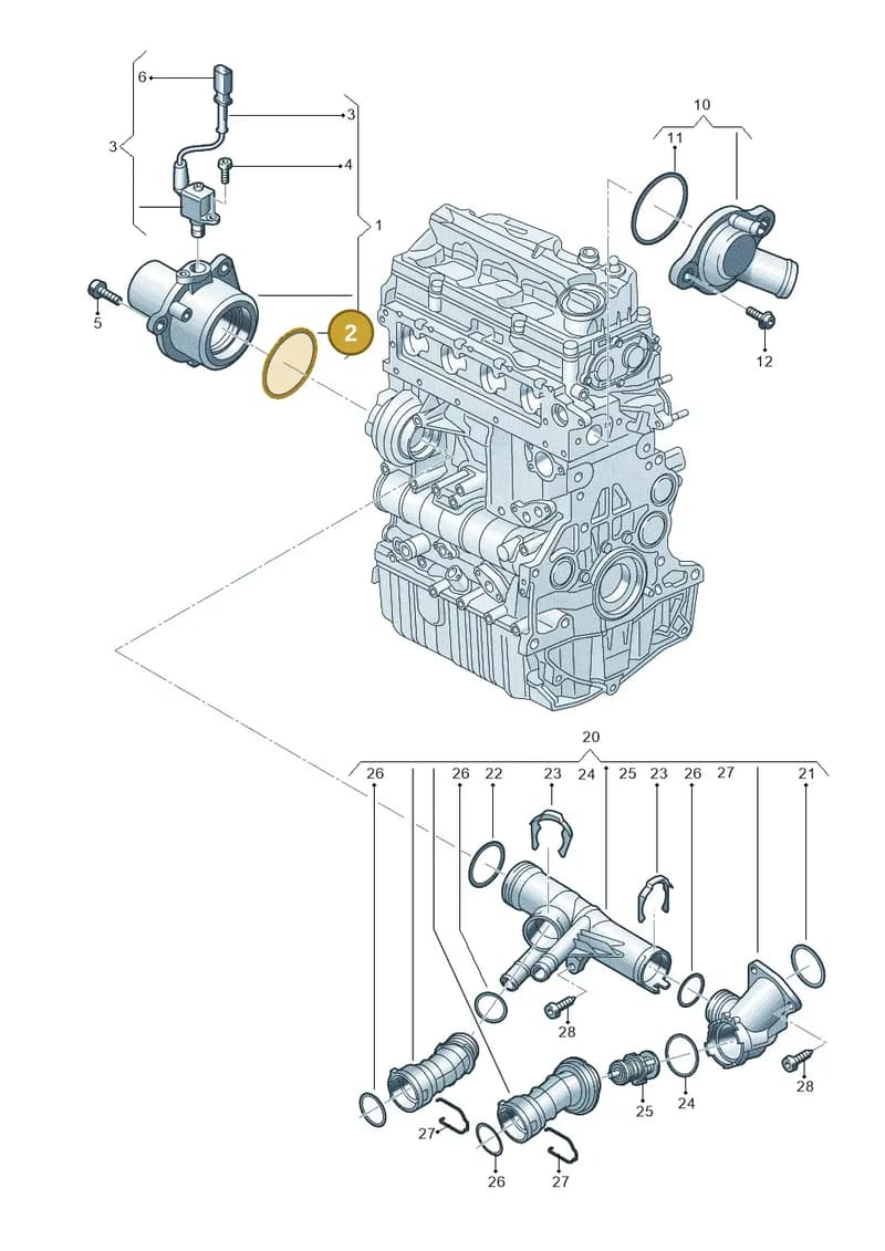 80A121081DB — Audi Q5 (2016-2025) diagram 896121050, position 2