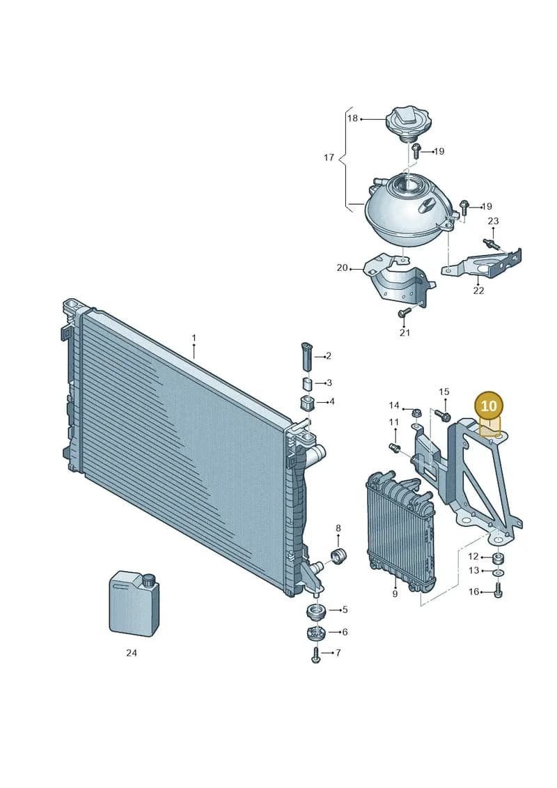 80A121261P — Audi Q5 (2016-2025) diagram 896121550, position 10
