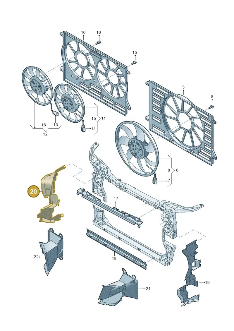 80A121284EQ — Audi Q5 (2016-2025) diagram 896121930, position 20