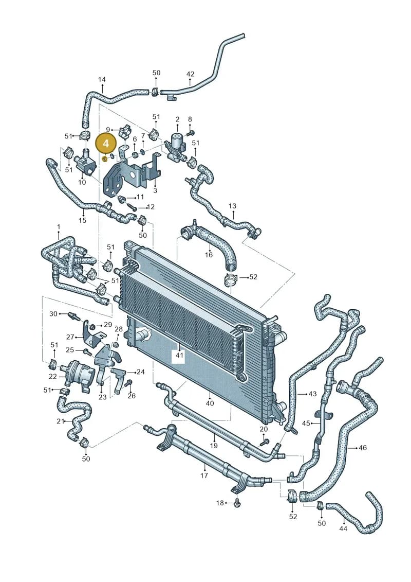 80A122051G — Audi Q5 (2016-2025) diagram 896121121, position 4