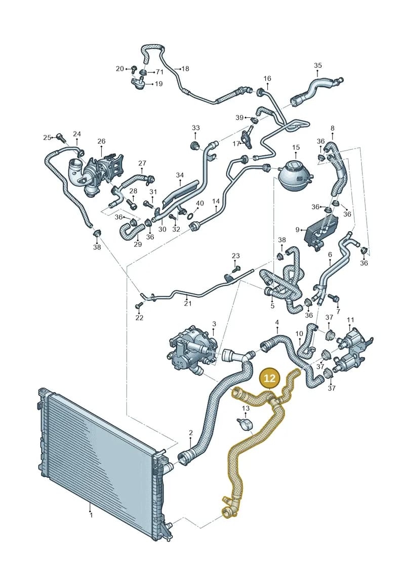 80A122055DM — Audi Q5 (2016-2025) diagram 896121300, position 12