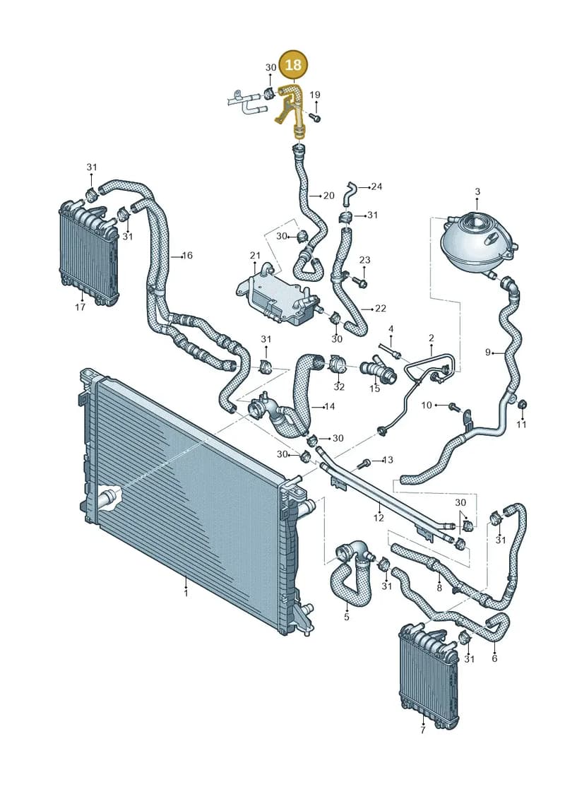 80A122445F — Audi Q5 (2016-2025) diagram 896121500, position 18