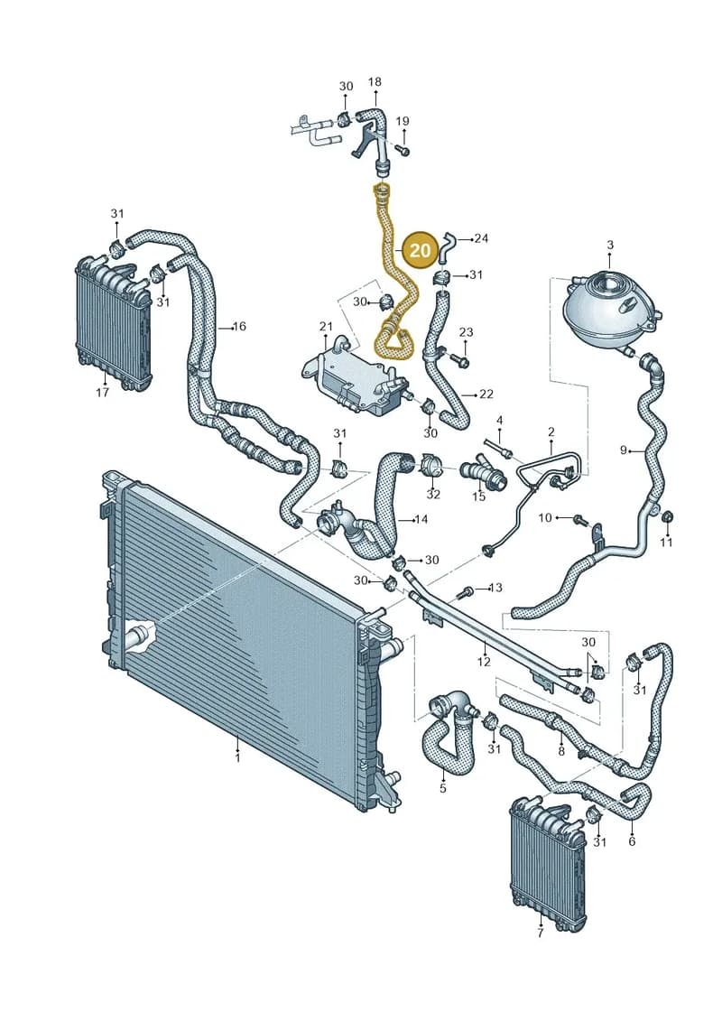 80A122449H — Audi Q5 (2016-2025) diagram 896121500, position 20