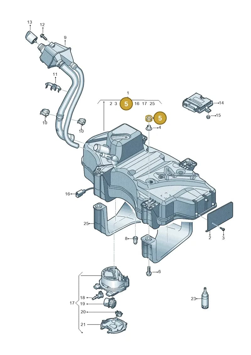80A131441 — Audi Q5 (2016-2025) diagram 896201400, position 5