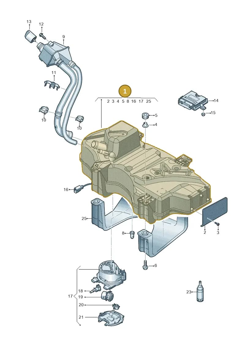 80A131878AN — Audi Q5 (2016-2025) diagram 896201400, position 1