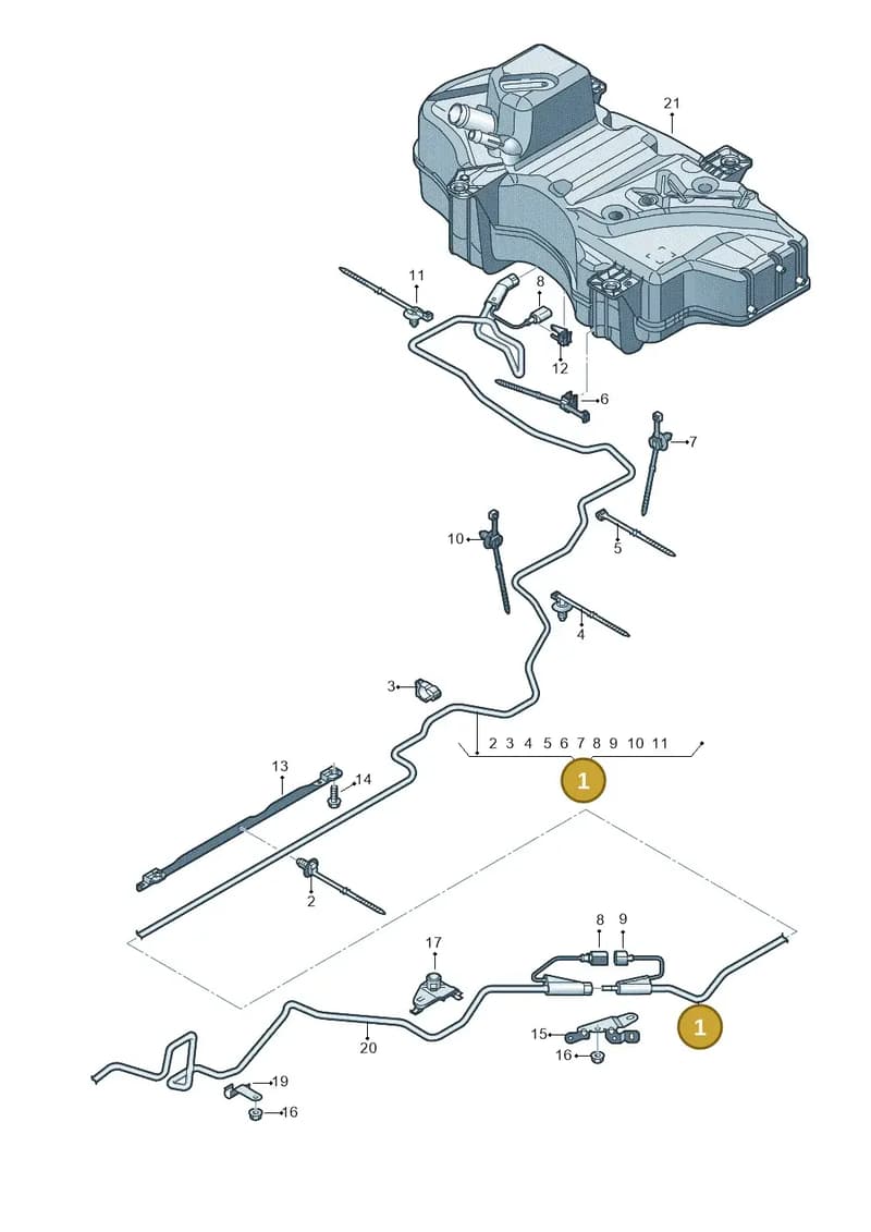 80A131962B — Audi Q5 (2016-2025) diagram 896201500, position 1