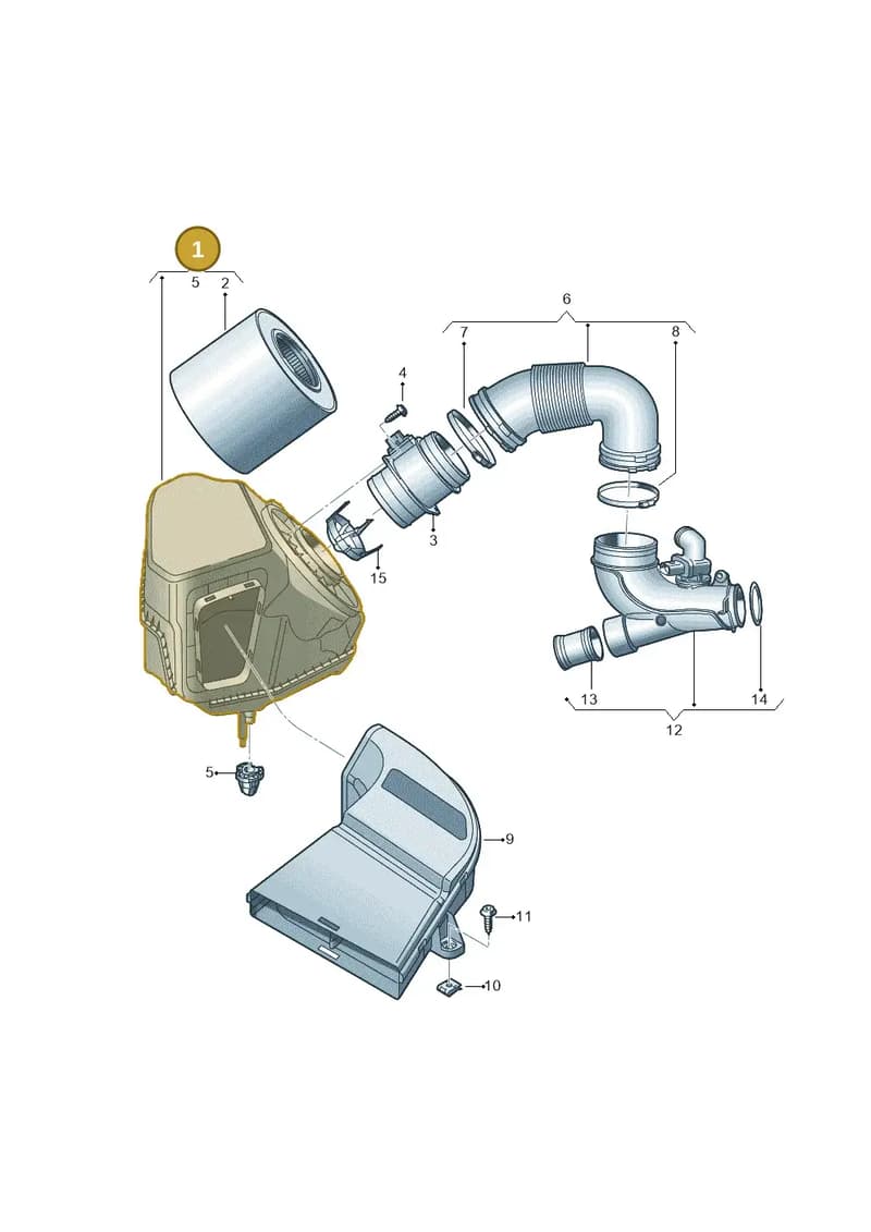 80A133837AK — Audi Q5 (2016-2025) diagram 896129100, position 1