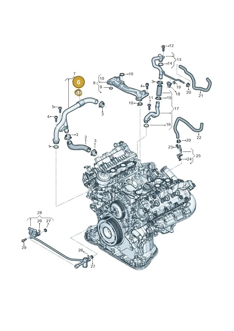 80A145896AC — Audi Q5 (2016-2025) diagram 896121202, position 6