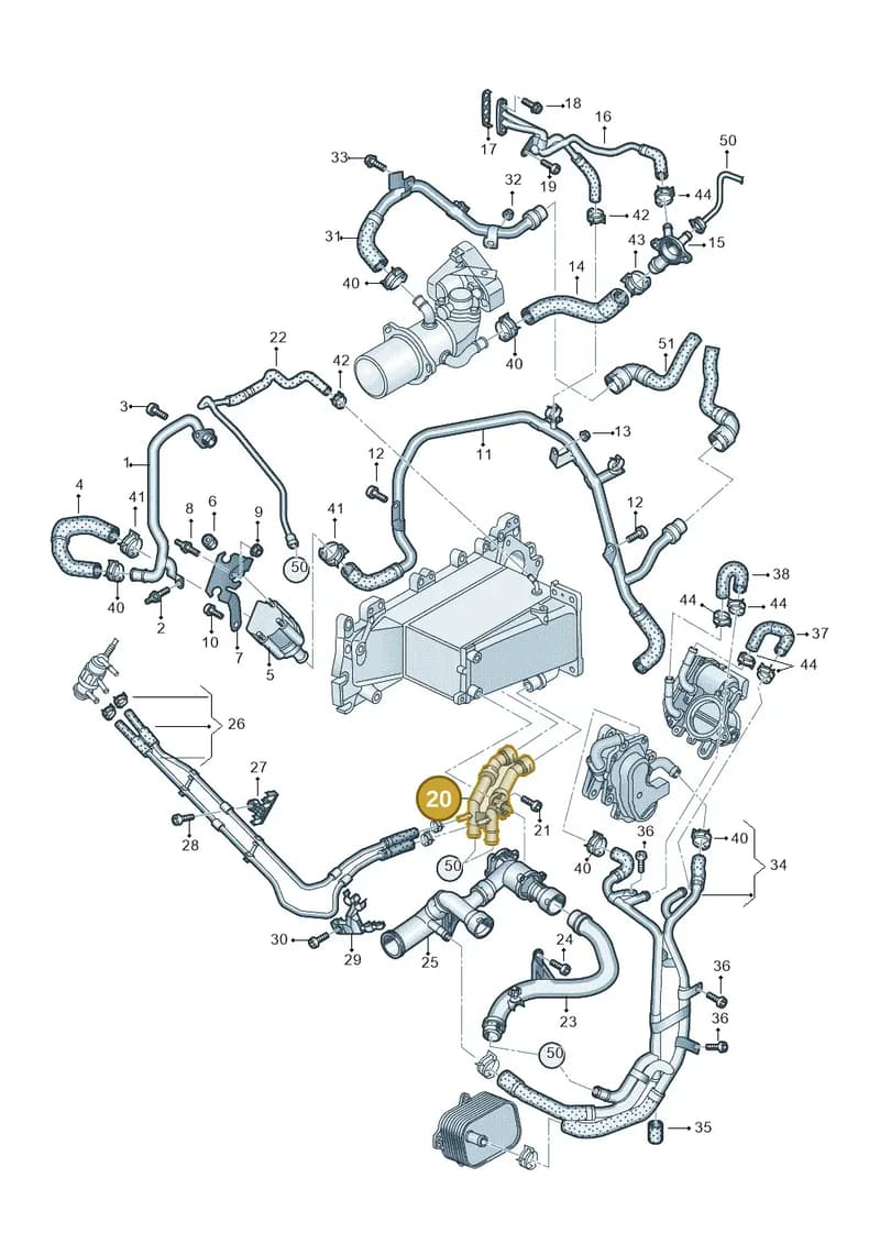 80A145920AN — Audi Q5 (2016-2025) diagram 896121100, position 20