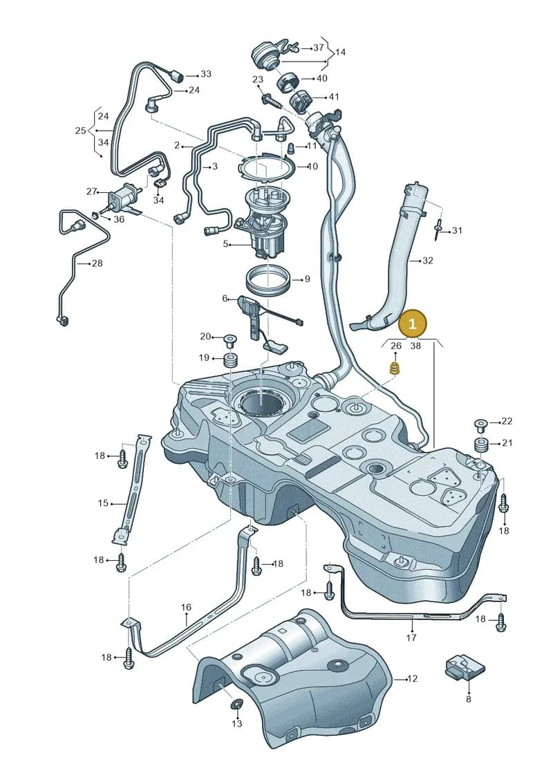 80A201060AH — Audi Q5 (2016-2025) diagram 896201250, position 1